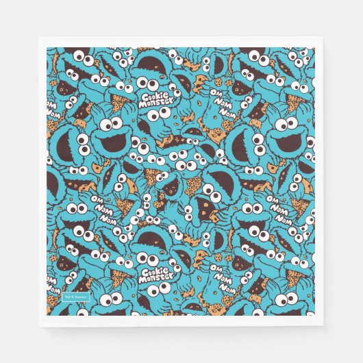 Cookie Monster | Nom Nom Nom Pattern Servet (Voorkant)