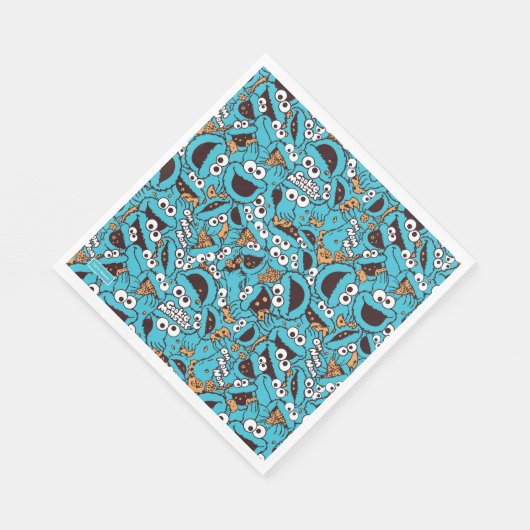 Cookie Monster | Nom Nom Nom Pattern Servet (Hoek)