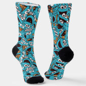 Cookie Monster | Nom Nom Nom Pattern Socks Sokken (Gebogen)