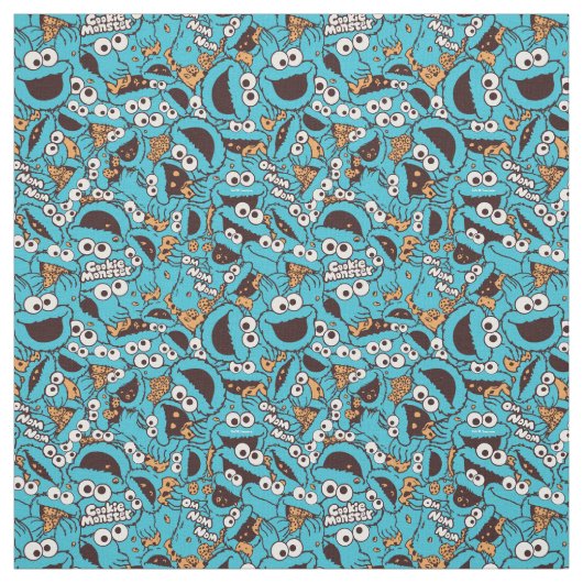 Cookie Monster | Nom Nom Nom Pattern Stof (Swatch)