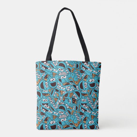 Cookie Monster | Nom Nom Nom Pattern Tote Bag (Achterkant)