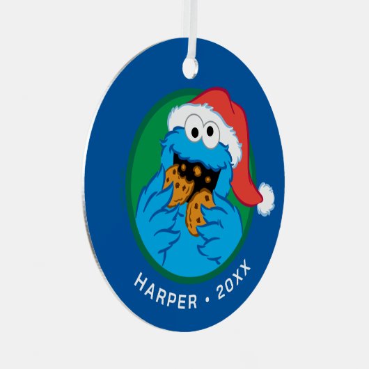 Cookie Monster | Official Christmas Cookie Tester Metalen Ornament (Voorkant Rechts)