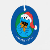 Cookie Monster | Official Christmas Cookie Tester Metalen Ornament (Voorkant links)