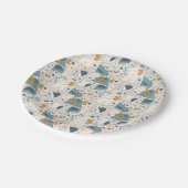 Cookie Monster | Om Nom Comic Pattern Papieren Bordje (Gekanteld)