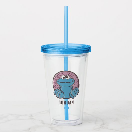 Cookie Monster | Om Nom Nom Acryl Drinkbeker (Voorkant)