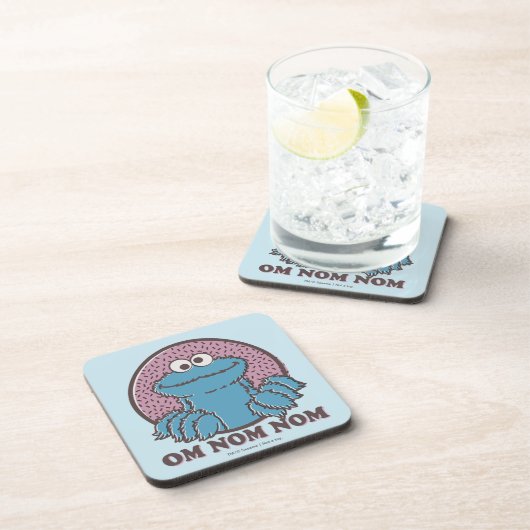 Cookie Monster | Om Nom Nom Bier Onderzetter (Rechterzijde)