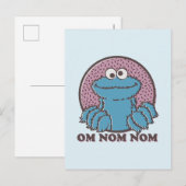 Cookie Monster | Om Nom Nom Briefkaart (Voorkant / Achterkant)