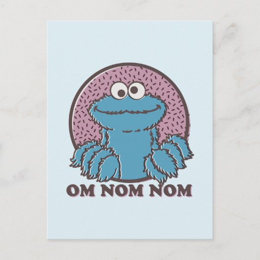 Cookie Monster | Om Nom Nom Briefkaart (Voorkant)