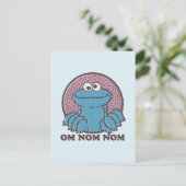 Cookie Monster | Om Nom Nom Briefkaart (Staand voorkant)