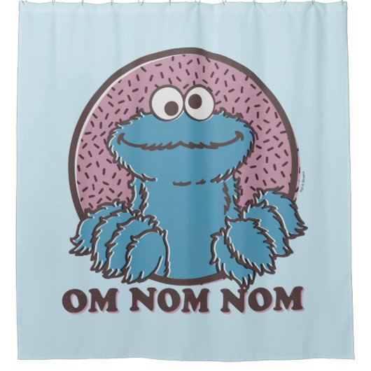 Cookie Monster | Om Nom Nom Douchegordijn (Voorkant)