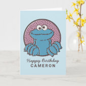 Cookie Monster | Om Nom Nom Kaart (Gele Bloem)