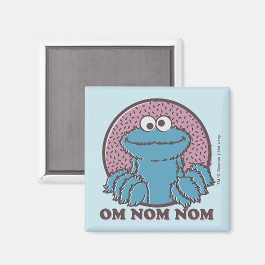 Cookie Monster | Om Nom Nom Magneet (Voorkant / Achterkant)