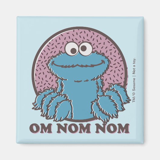 Cookie Monster | Om Nom Nom Magneet (Voorkant)