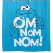 Cookie Monster | Om Nom Nom Nom! Douchegordijn (Voorkant)