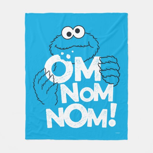 Cookie Monster | Om Nom Nom Nom! Fleece Deken (Voorkant)