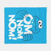 Cookie Monster | Om Nom Nom Nom! Fleece Deken (Voorkant (Horizontaal))