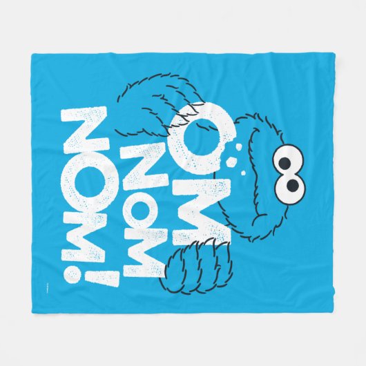 Cookie Monster | Om Nom Nom Nom! Fleece Deken (Voorkant (Horizontaal))