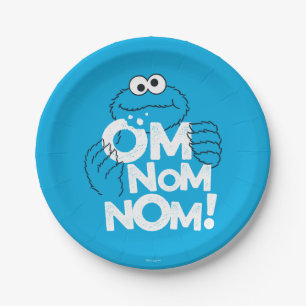 Cookie Monster   Om Nom Nom Nom! Papieren Bordje