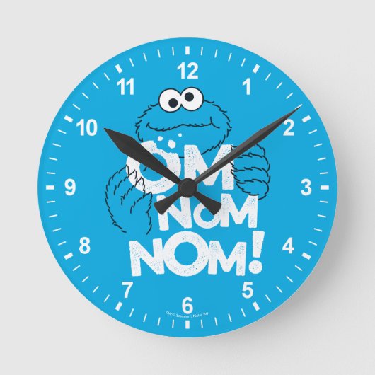 Cookie Monster | Om Nom Nom Nom! Ronde Klok (Voorkant)