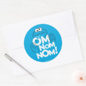 Cookie Monster | Om Nom Nom! Ronde Sticker (Envelop)
