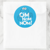 Cookie Monster | Om Nom Nom! Ronde Sticker (Tas)