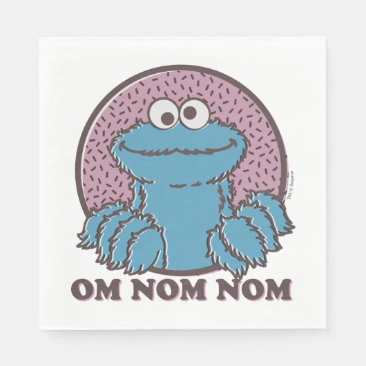 Cookie Monster | Om Nom Nom Servet (Voorkant)