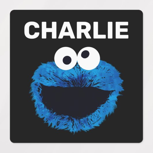 Cookie Monster | Ontwikkeling Waterverf | Jouw nam Labels (Design 1)