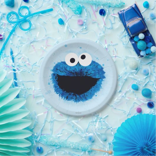 Cookie Monster | Ontwikkeling Waterverf Papieren Bordje (Feest)