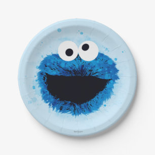 Cookie Monster   Ontwikkeling Waterverf Papieren Bordje