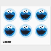 Cookie Monster | Ontwikkeling Waterverf Ronde Sticker (Vel)