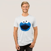 Cookie Monster | Ontwikkeling Waterverf Tri-Blend Shirt (Voorkant volledig)