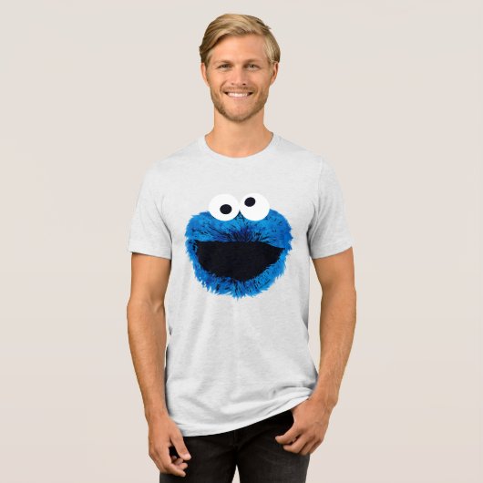 Cookie Monster | Ontwikkeling Waterverf Tri-Blend Shirt (Voorkant volledig)