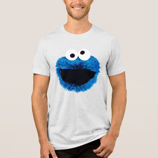 Cookie Monster | Ontwikkeling Waterverf Tri-Blend Shirt (Voorkant)