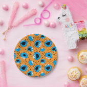 Cookie Monster over Cookie Pattern Papieren Bordje (Feest)