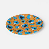 Cookie Monster over Cookie Pattern Papieren Bordje (Gekanteld)