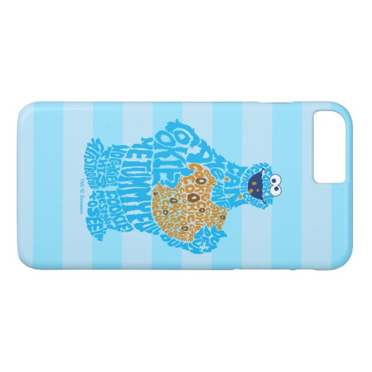 Cookie Monster patroon vulling Case-Mate iPhone Case (Achterkant (Horizontaal))