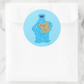 Cookie Monster Patroon Vulling Ronde Sticker (Tas)