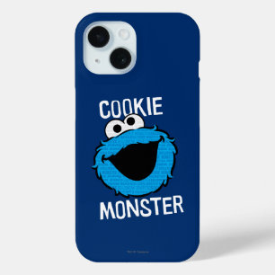 Cookie Monster Pattern Face iPhone 15 Case