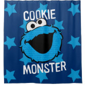 Cookie Monster Pattern Face Douchegordijn (Voorkant)