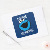 Cookie Monster Pattern Face Vierkante Sticker (Envelop)
