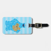 Cookie Monster Pattern Fill Bagagelabel (Voorkant horizontaal)