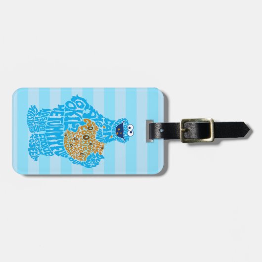 Cookie Monster Pattern Fill Bagagelabel (Voorkant horizontaal)