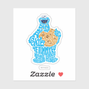 Cookie Monster Pattern Fill Sticker
