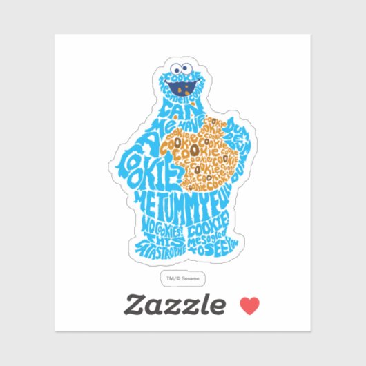 Cookie Monster Pattern Fill Sticker (Vel)