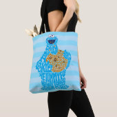 Cookie Monster Pattern Fill Tote Bag (Dichtbij)