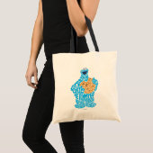 Cookie Monster Pattern Fill Tote Bag (Voorkant (product))