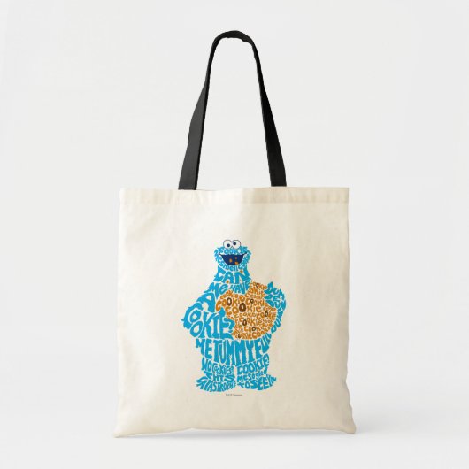 Cookie Monster Pattern Fill Tote Bag (Voorkant)