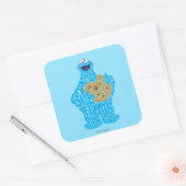 Cookie Monster Pattern Fill Vierkante Sticker (Envelop)