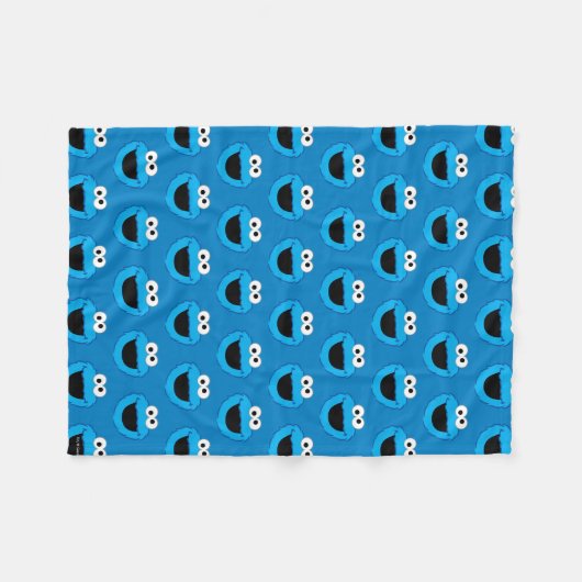 Cookie Monster Pattern glimlachen Fleece Deken (Voorkant (Horizontaal))