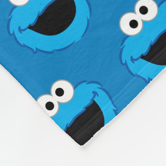 Cookie Monster Pattern glimlachen Fleece Deken (Hoek)